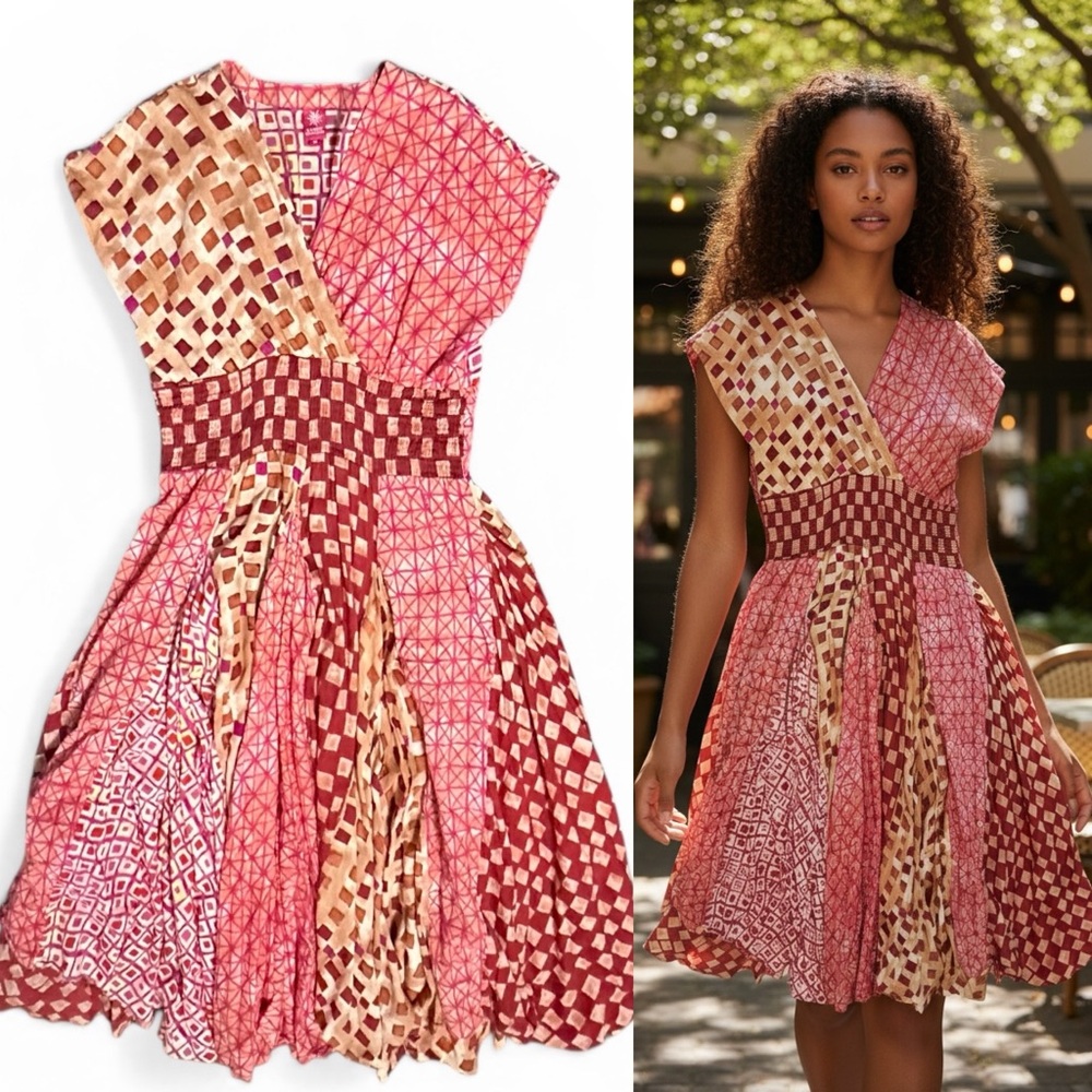 Sandy Starkman Eclectic Patchwork style dress Siz… - image 6